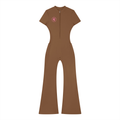 Zilla Girl Collection - Women’s Tight Flared Leg Quarter-Zip Jumpsuit