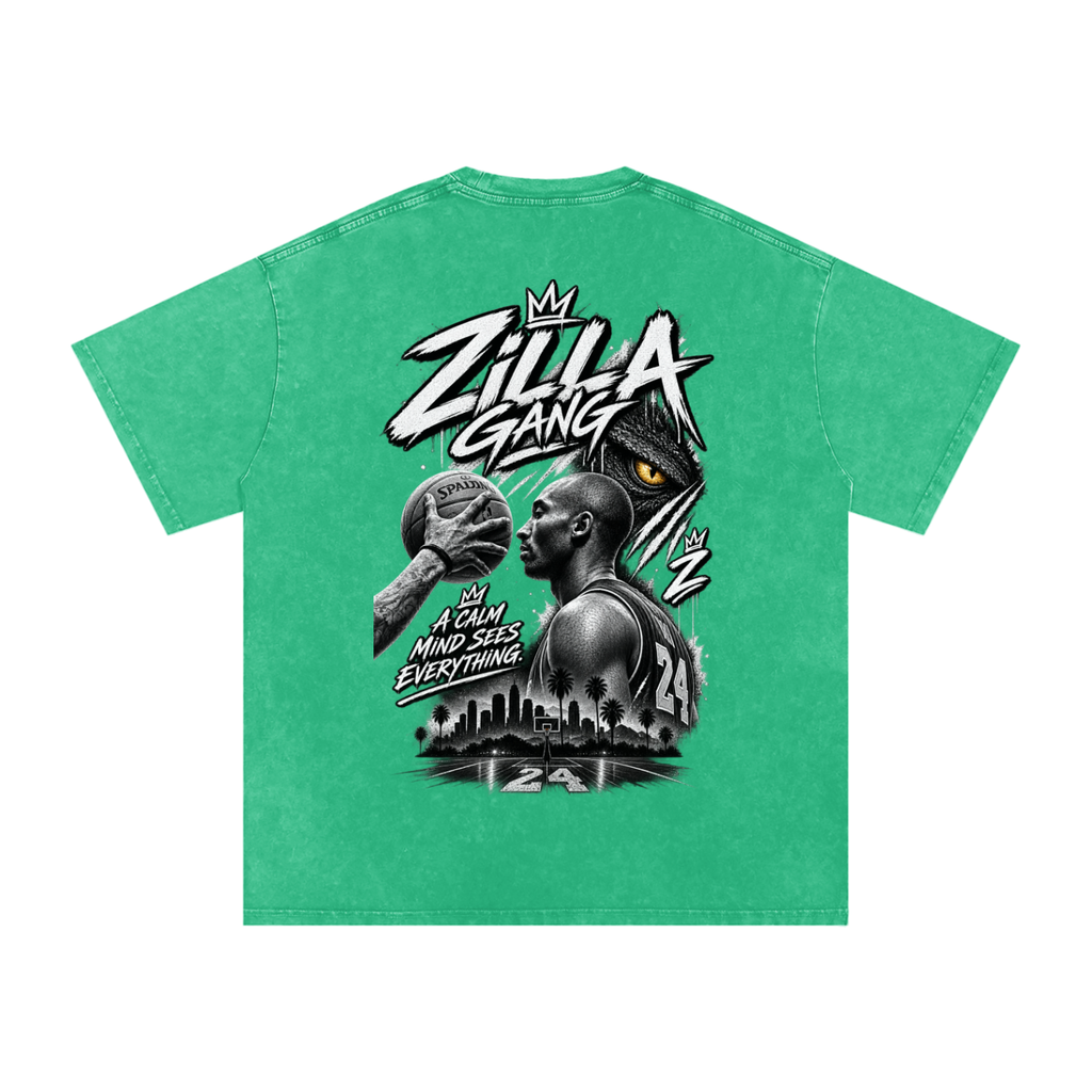 Zilla24 Exclusive Snow Washed Oversized Cotton T-Shirt