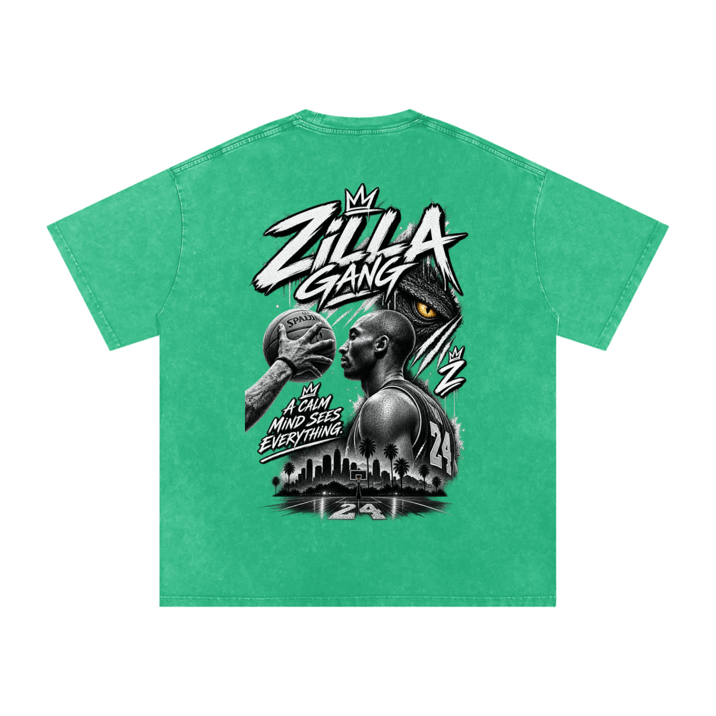 Zilla24 Exclusive Snow Washed Oversized Cotton T-Shirt