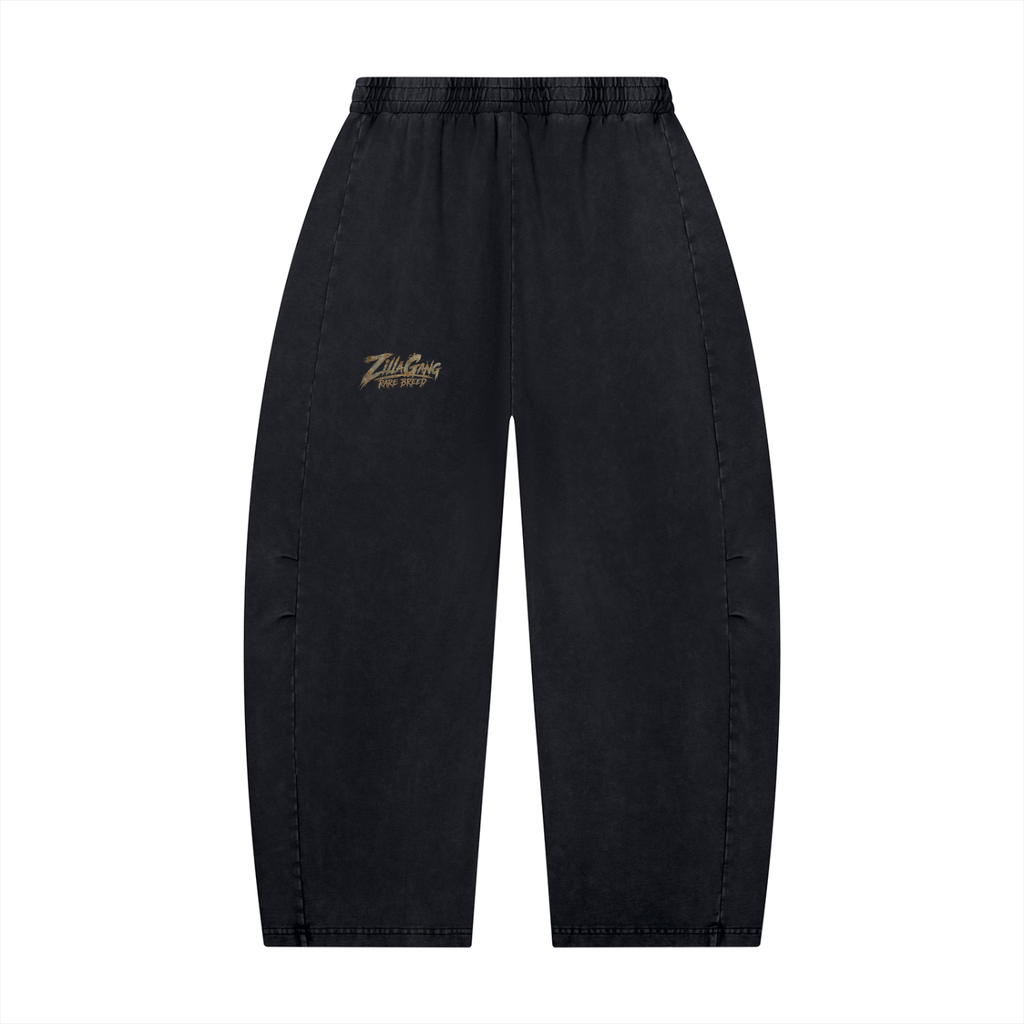 Unisex Mineral Wash Barrel Leg Pants