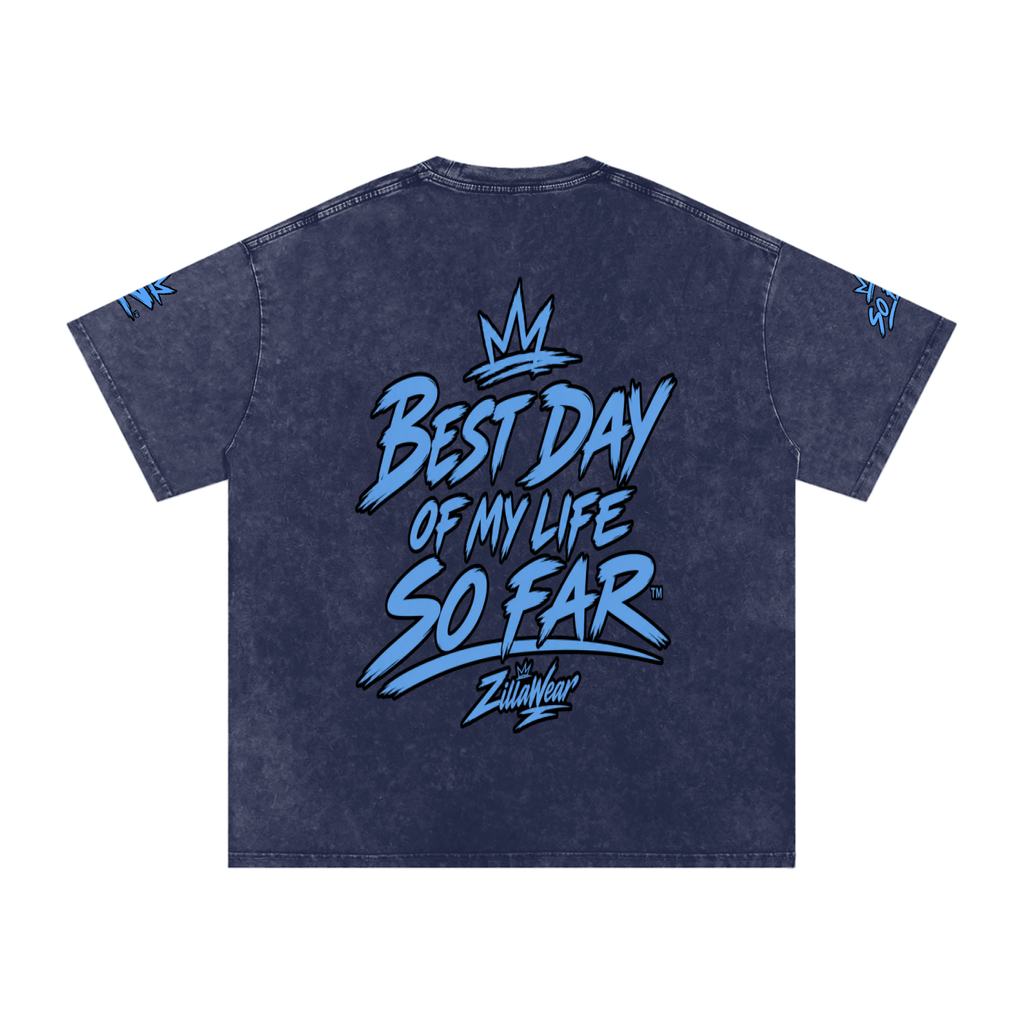 Snow Washed Oversized Cotton T-Shirt