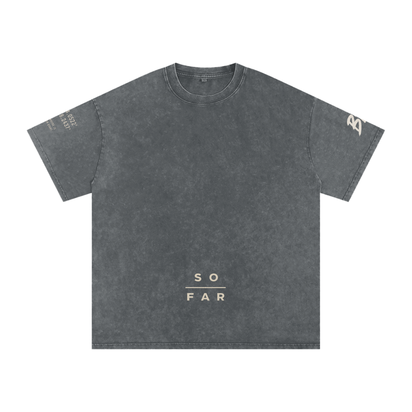 Snow Washed Oversized Cotton T-Shirt