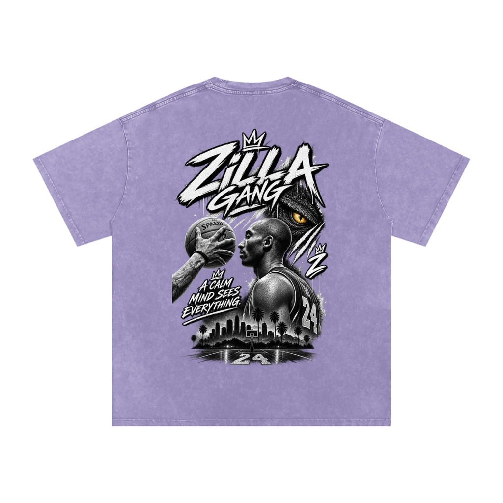 Zilla24 Exclusive Snow Washed Oversized Cotton T-Shirt