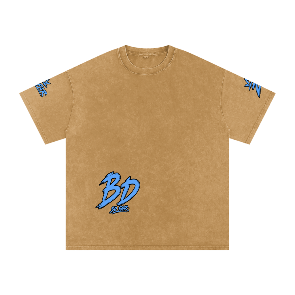 Snow Washed Oversized Cotton T-Shirt