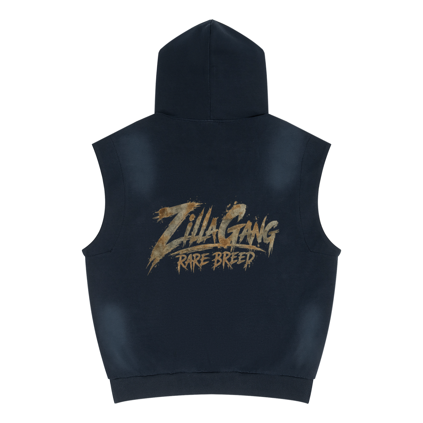 Unisex Vintage Wash Sun Fade Sleeveless Hoodie