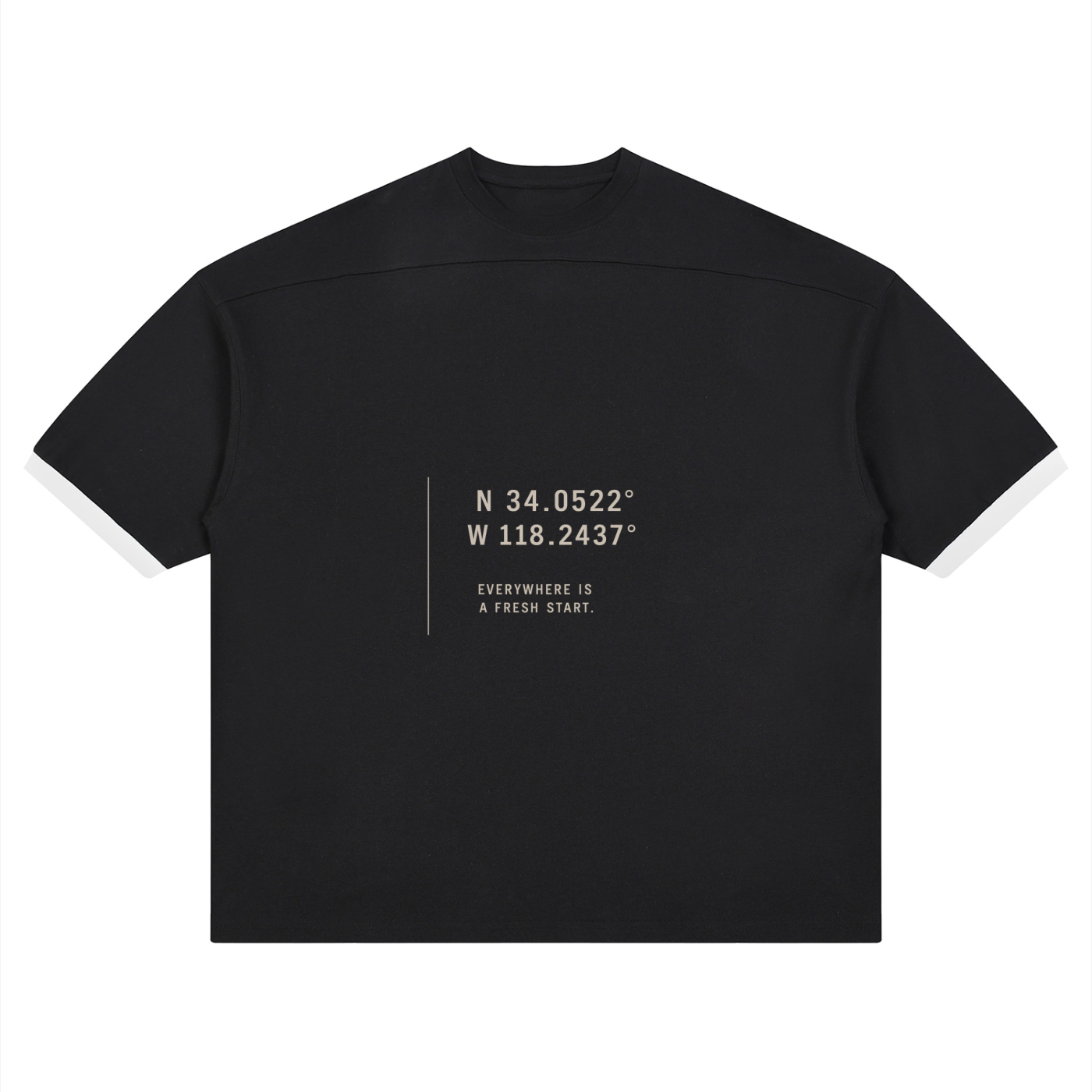 Unisex Color Block Drop Shoulder T-Shirt