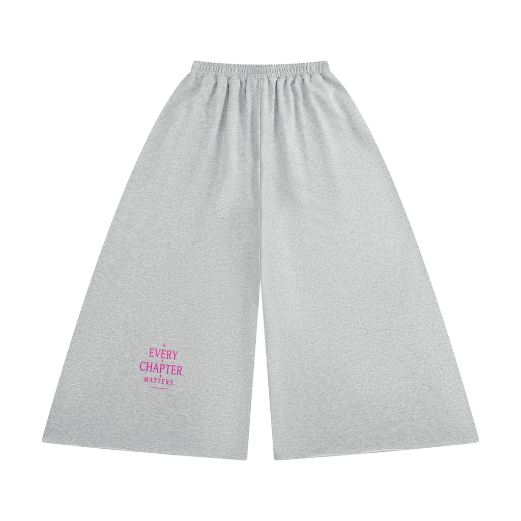 Women's Raw Edge Wide Leg Sweatpants