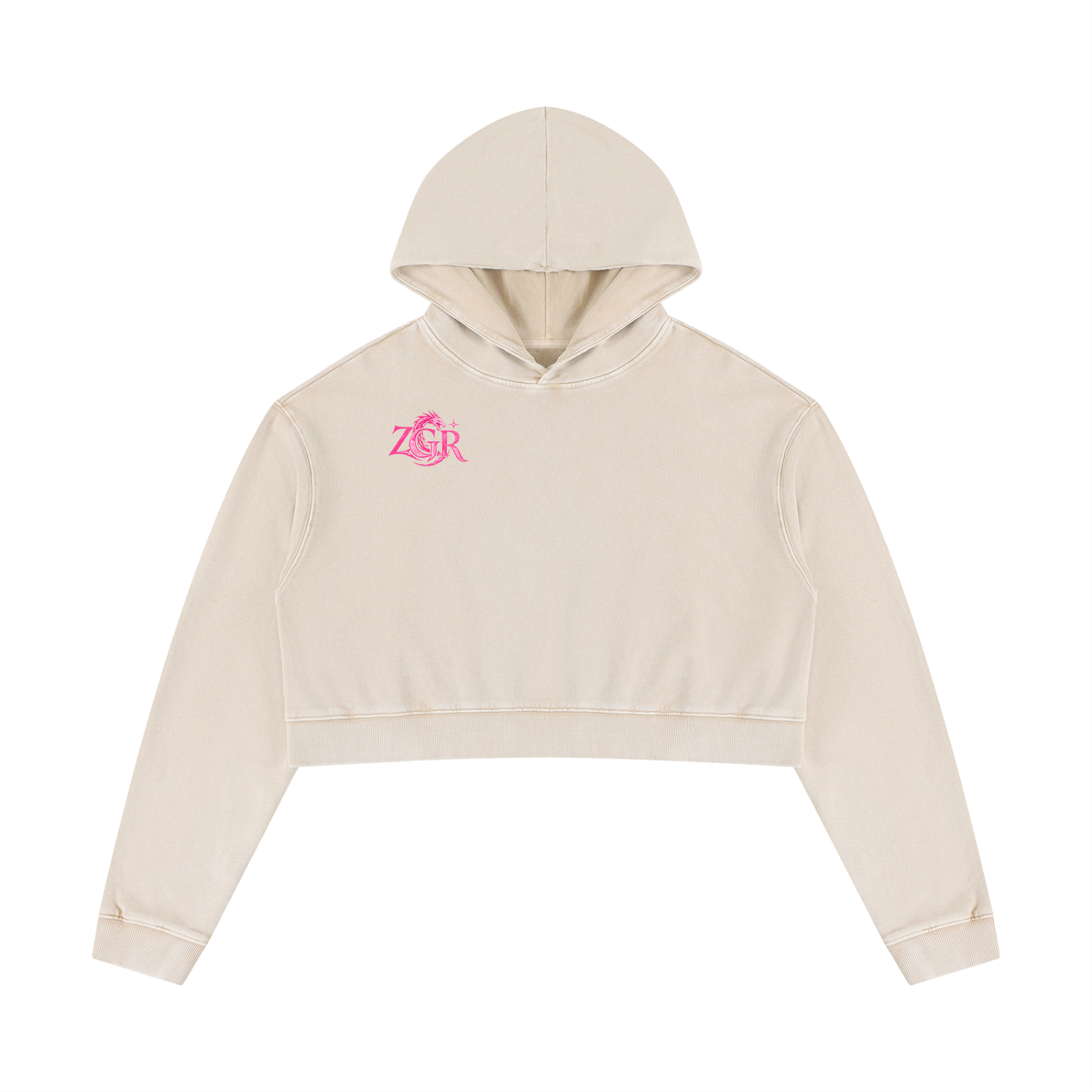 Women’s Mineral Washed Crop Hoodie