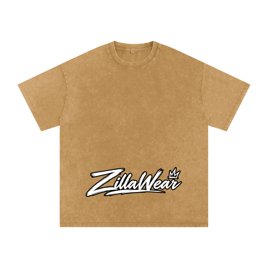 Zilla24 Exclusive Snow Washed Oversized Cotton T-Shirt