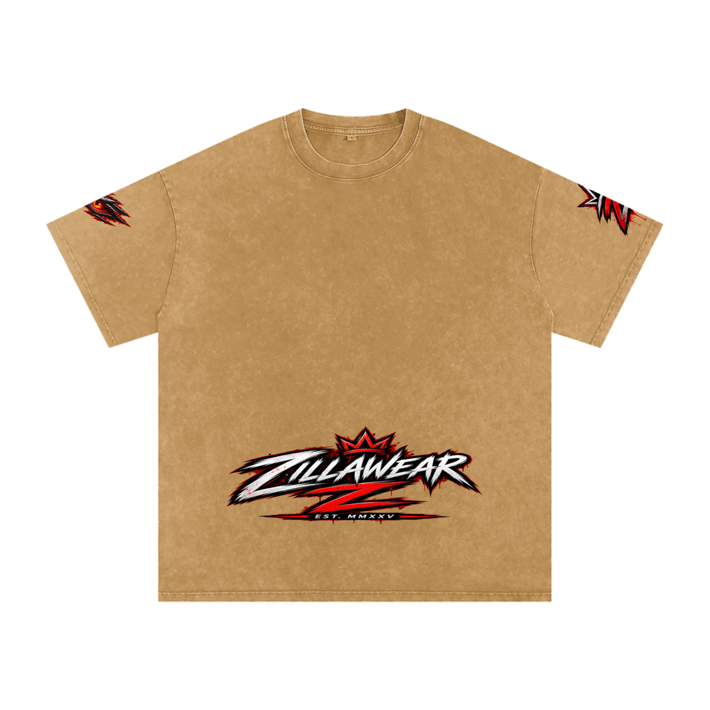 Never Harmless: Snow Washed Oversized Cotton T-Shirt