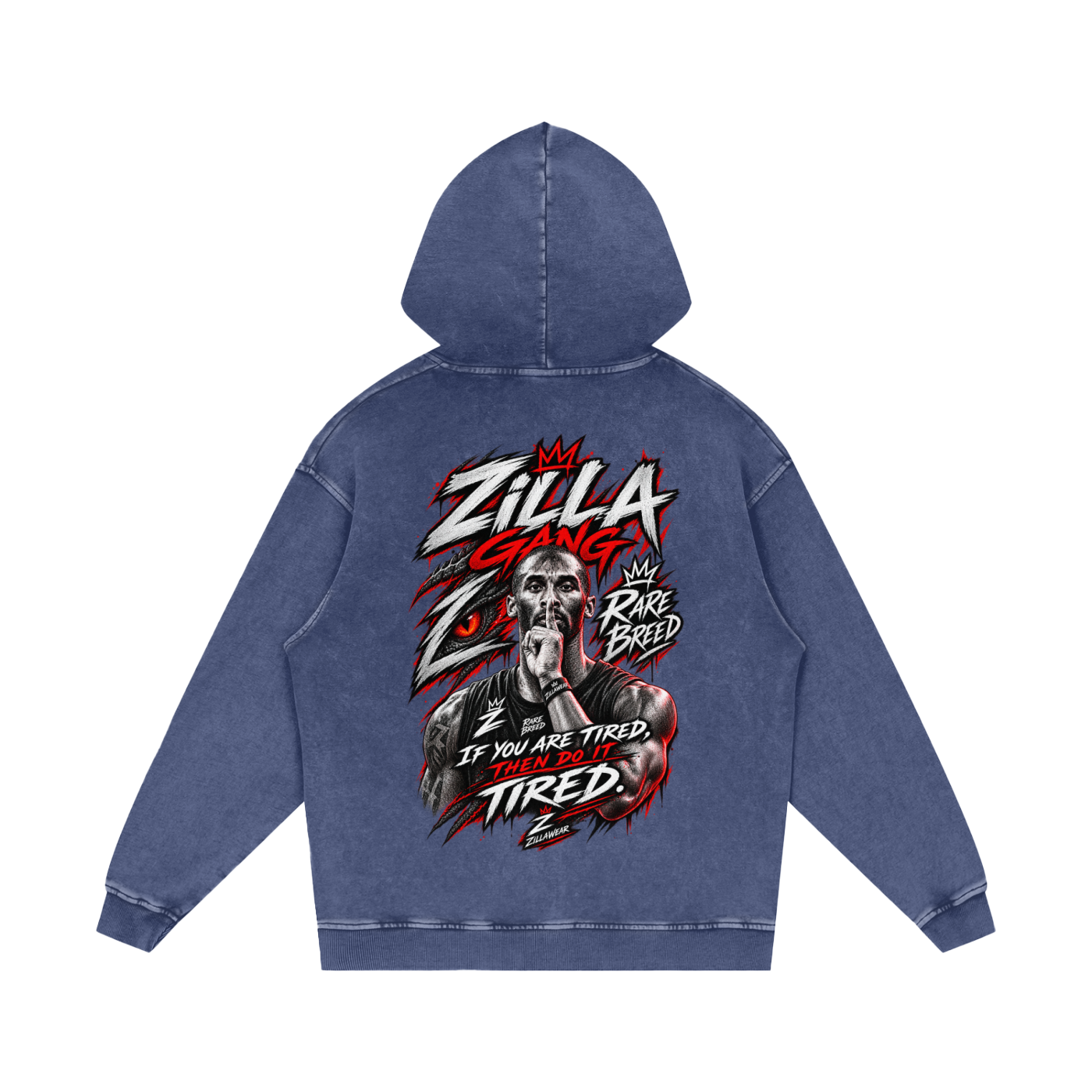 Snow Washed Loose Cotton Hoodie