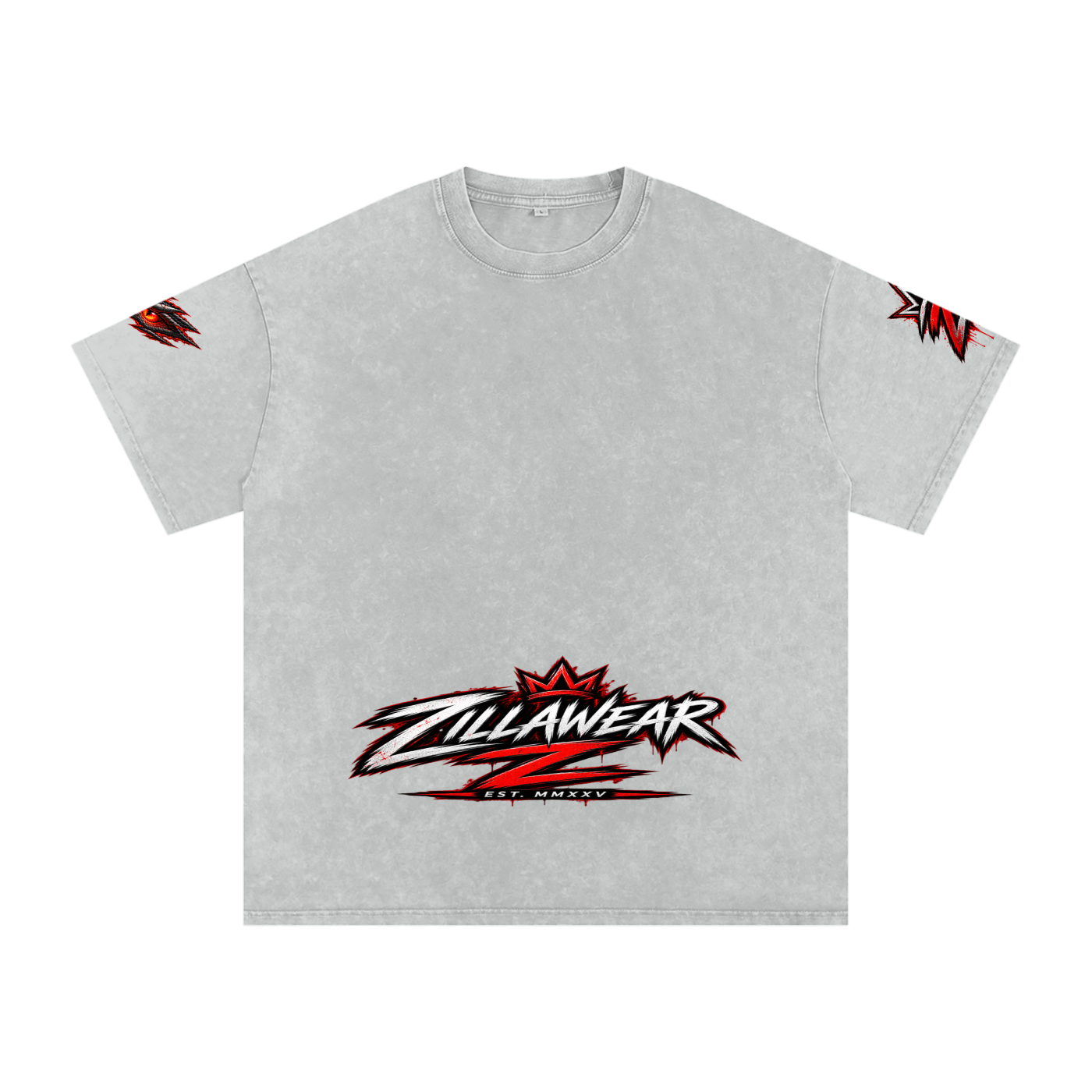 Never Harmless: Snow Washed Oversized Cotton T-Shirt