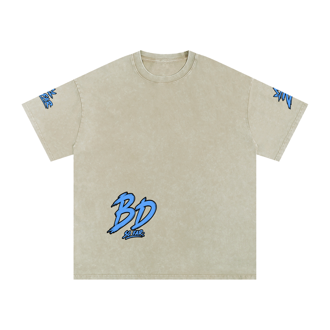 Snow Washed Oversized Cotton T-Shirt