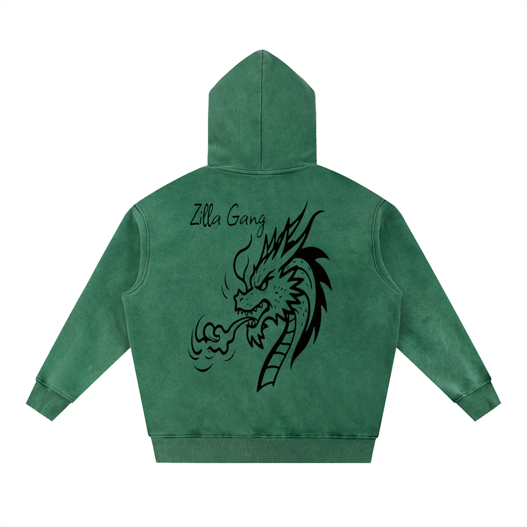 Snow Wash Fleece Oversize Hoodie