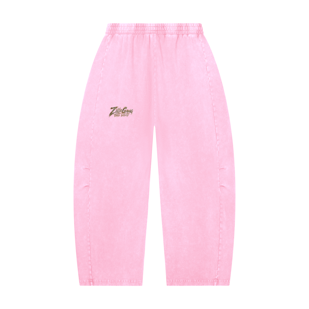 Unisex Mineral Wash Barrel Leg Pants