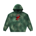 Unisex Sunfade Frayed Fleece Hoodie