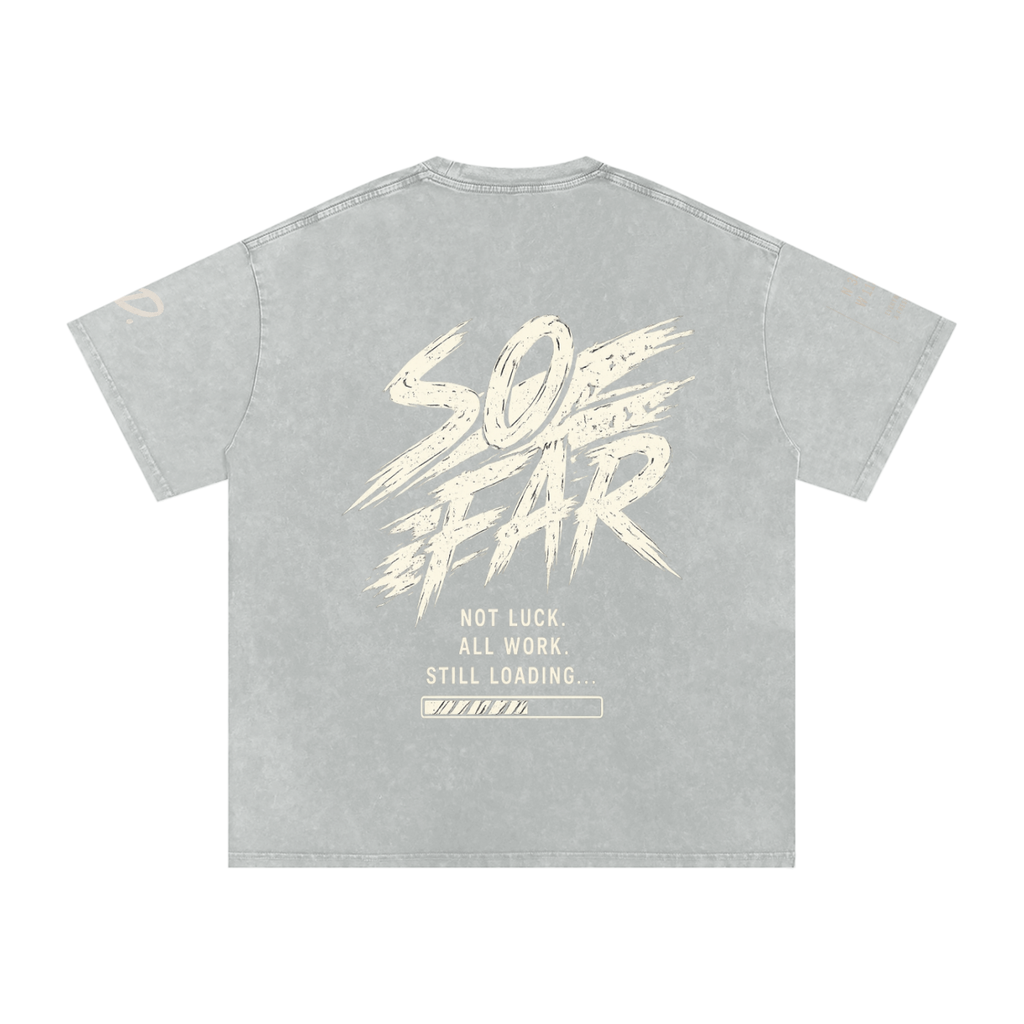 Snow Washed Oversized Cotton T-Shirt