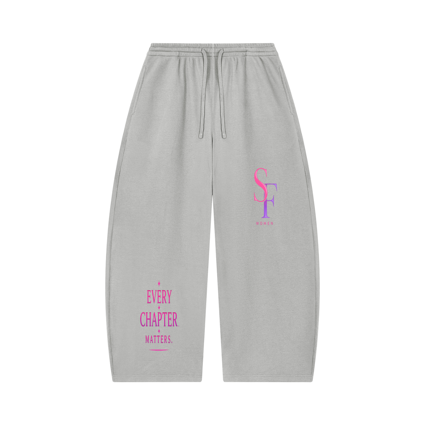 SoFar Collection-Unisex Waffle Barrel Leg Pants
