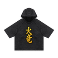 Snow Washed Hooded Boxy T-Shirt