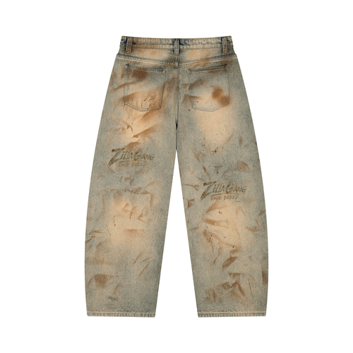 Men’s Vintage Wash Barrel Leg Jeans