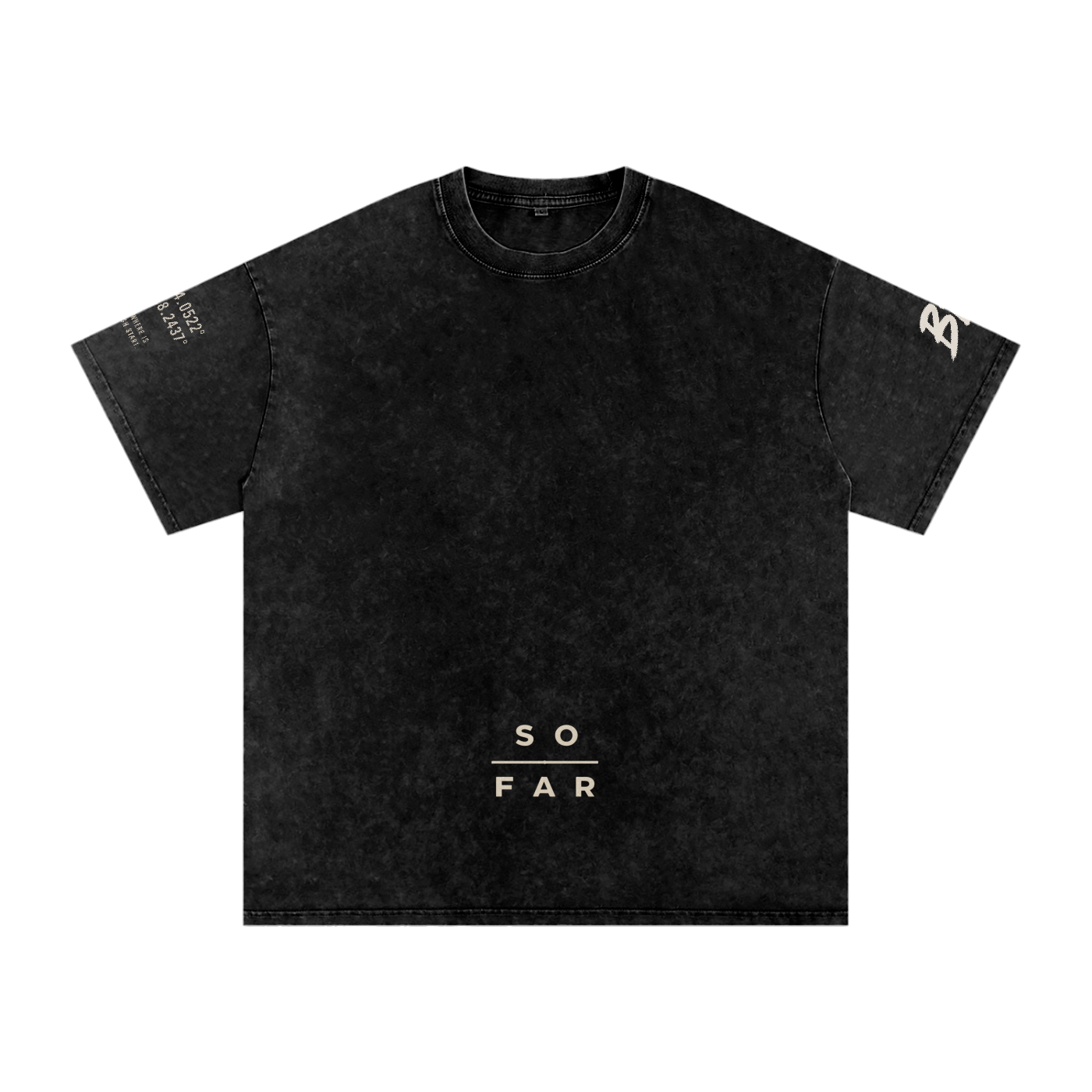 Snow Washed Oversized Cotton T-Shirt