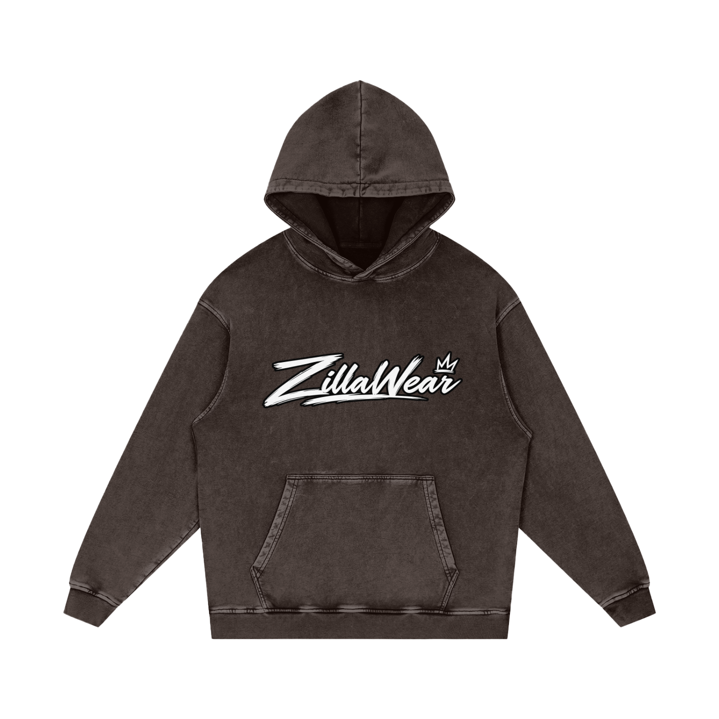 Snow Washed Loose Cotton Hoodie