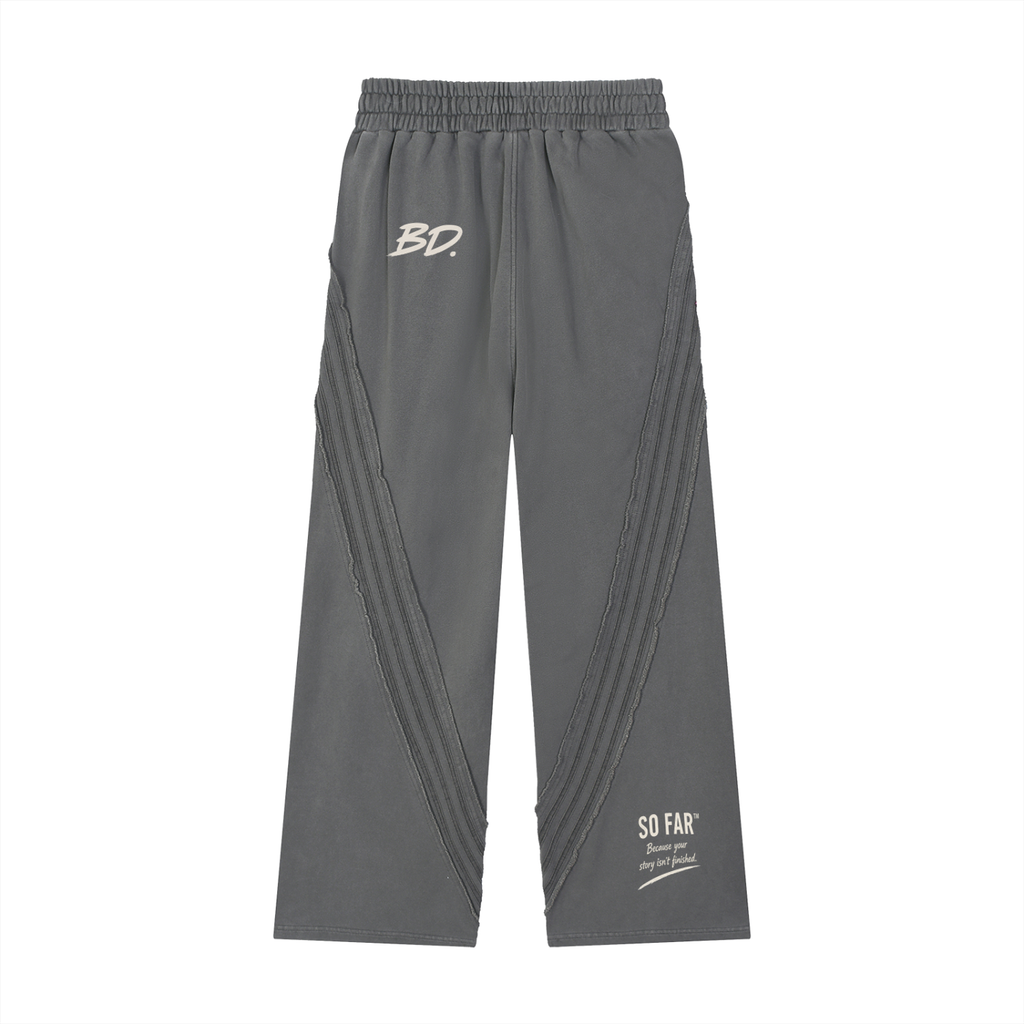Snow Washed Tape Raw Edge Sweatpants