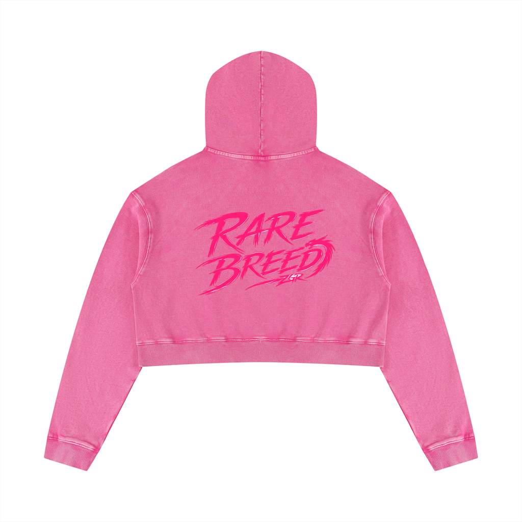 Women’s Mineral Washed Crop Hoodie