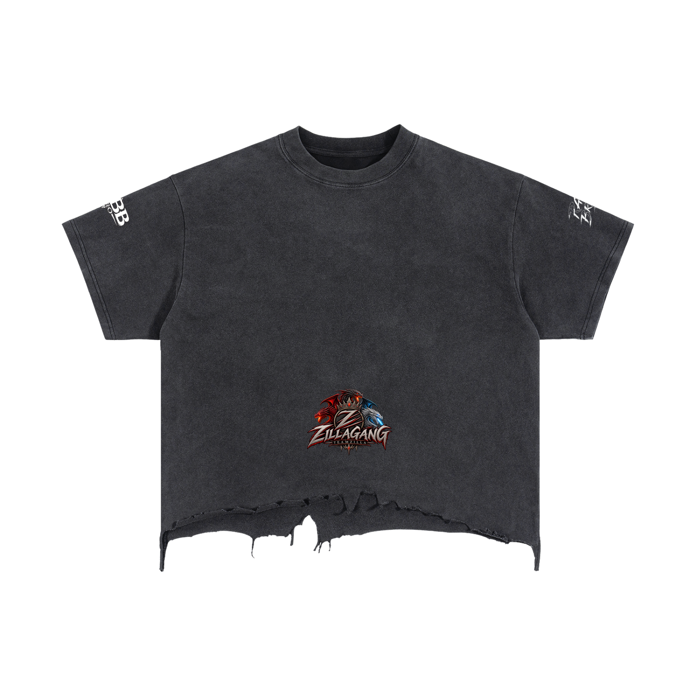 Vintage Wash Boxy Distressed Hem T-Shirt