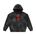 Unisex Sunfade Frayed Fleece Hoodie