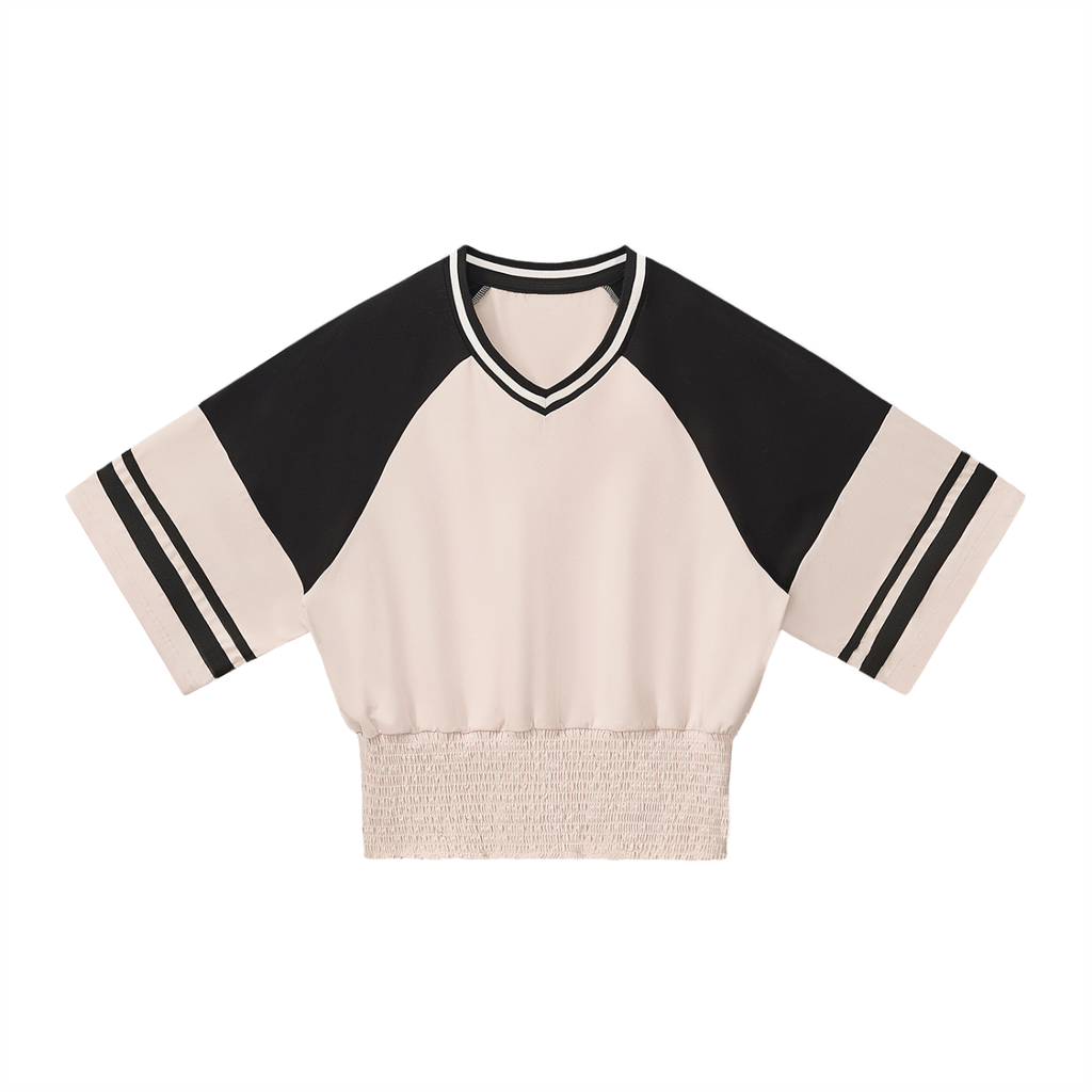 Women's Color Block Ruched T-Shirt