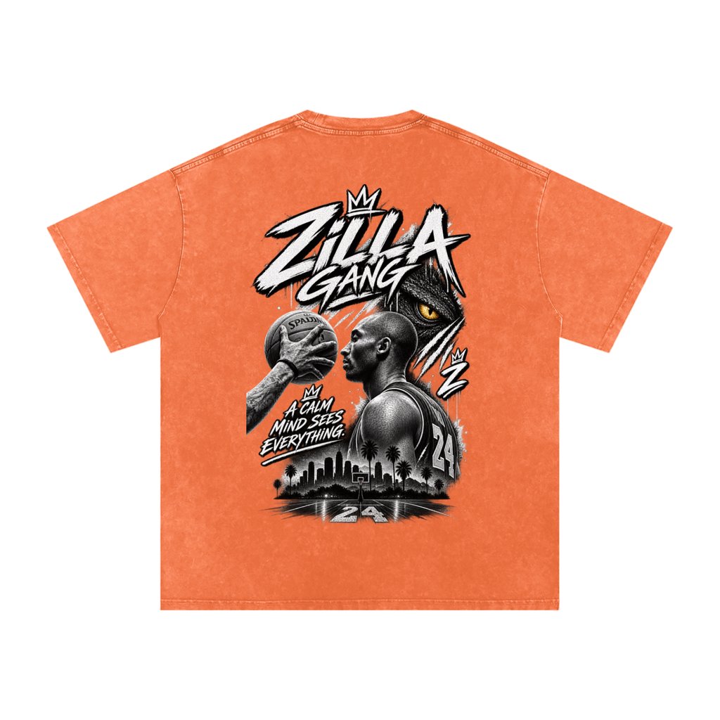 Zilla24 Exclusive Snow Washed Oversized Cotton T-Shirt