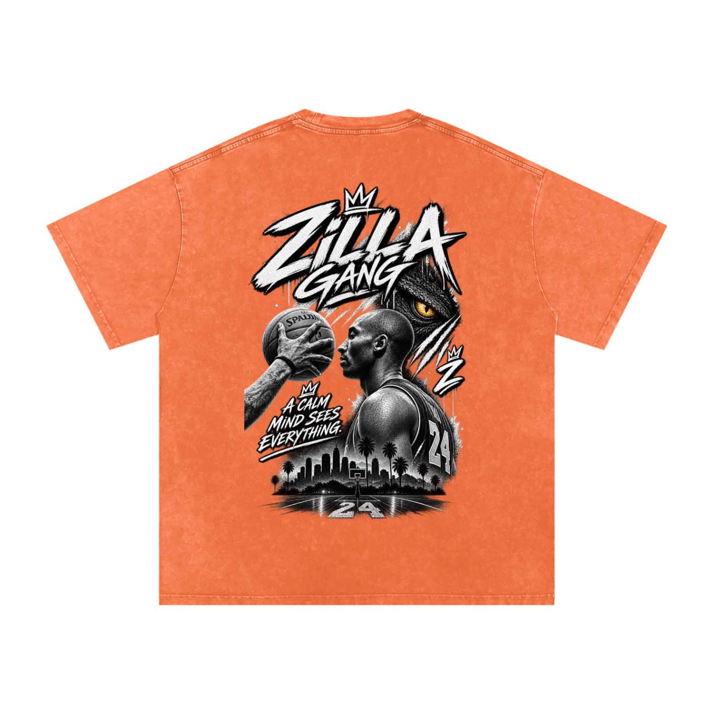 Zilla24 Exclusive Snow Washed Oversized Cotton T-Shirt