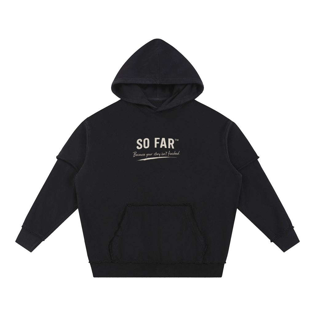 Best Day Collection: Snow Washed Raw Edge Double Layered Hoodie