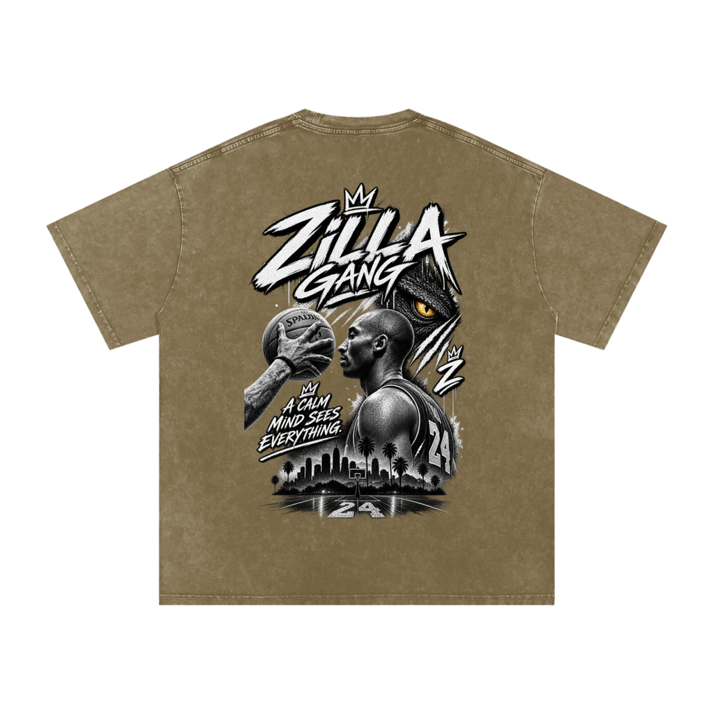 Zilla24 Exclusive Snow Washed Oversized Cotton T-Shirt