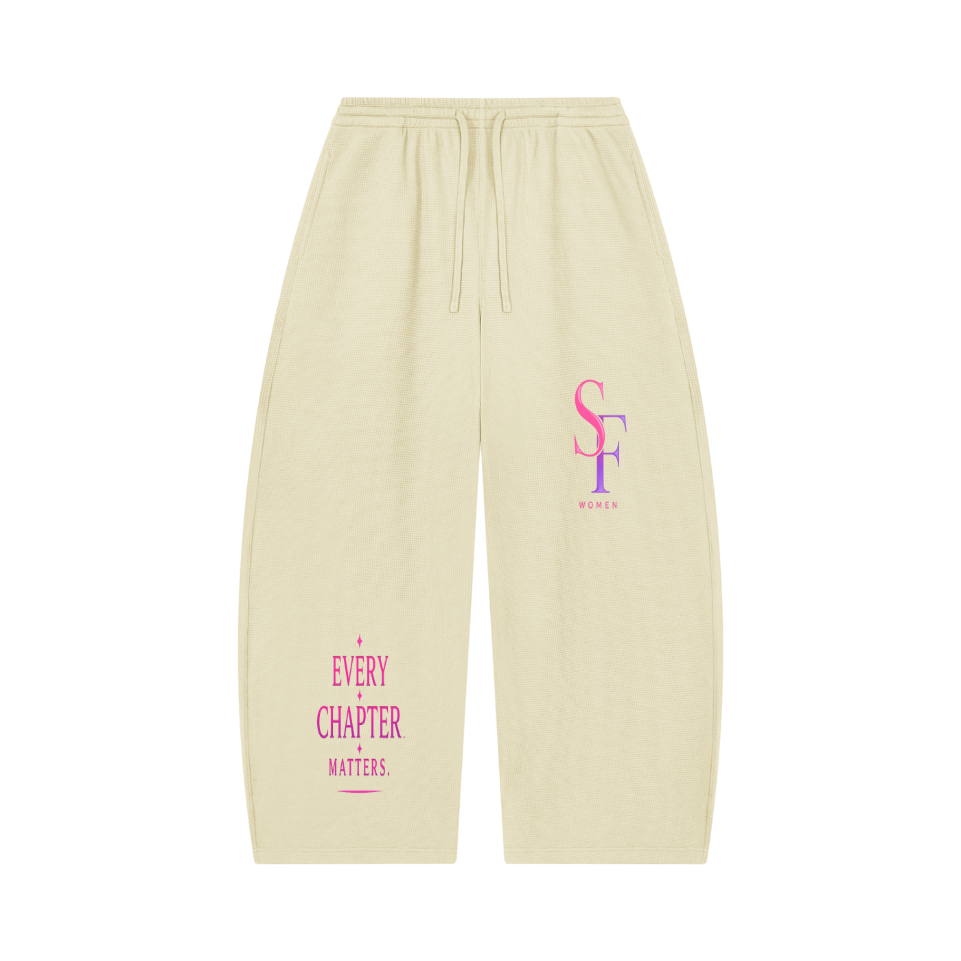 SoFar Collection-Unisex Waffle Barrel Leg Pants