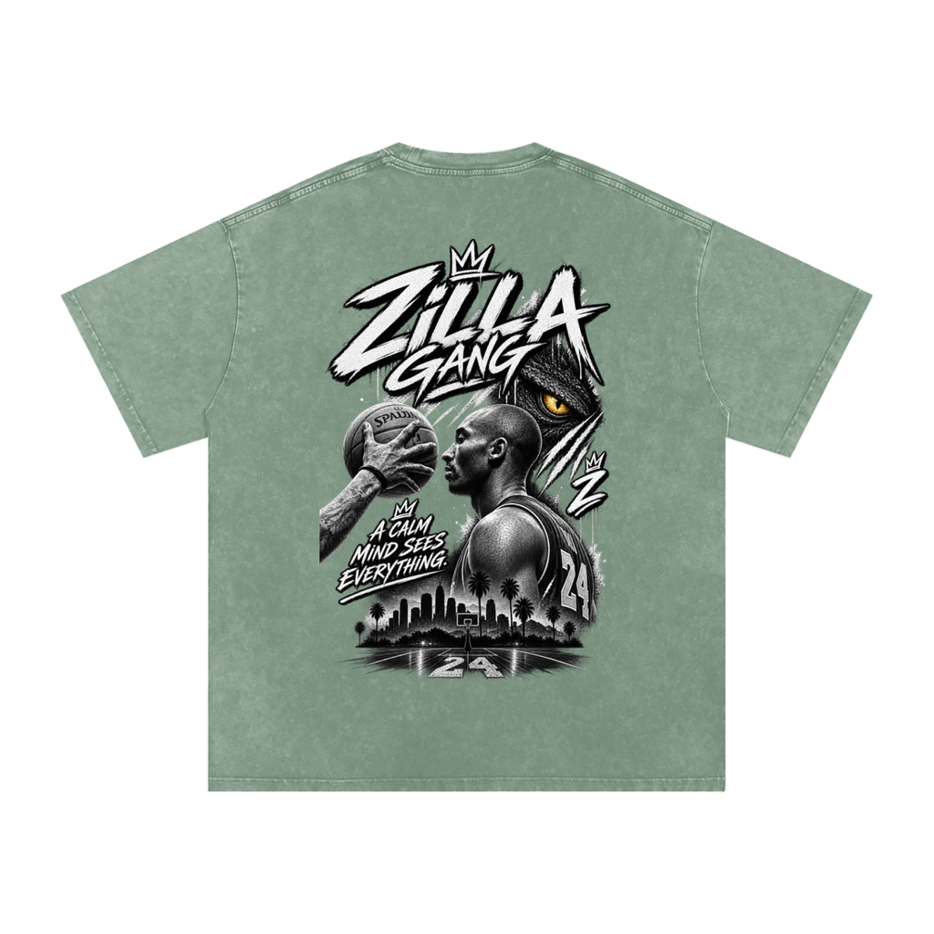 Zilla24 Exclusive Snow Washed Oversized Cotton T-Shirt