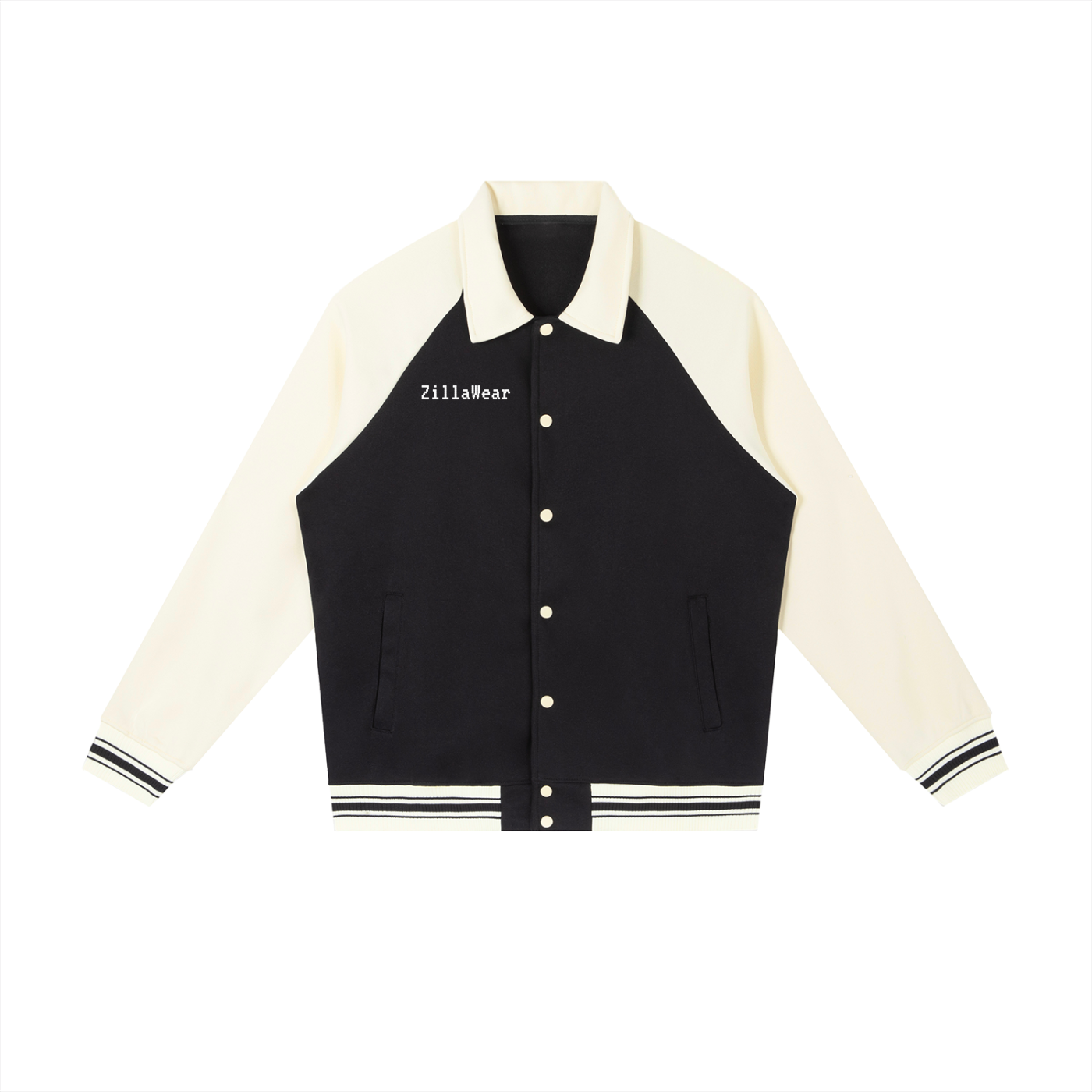 Contrast Raglan Sleeve Baseball Jacket