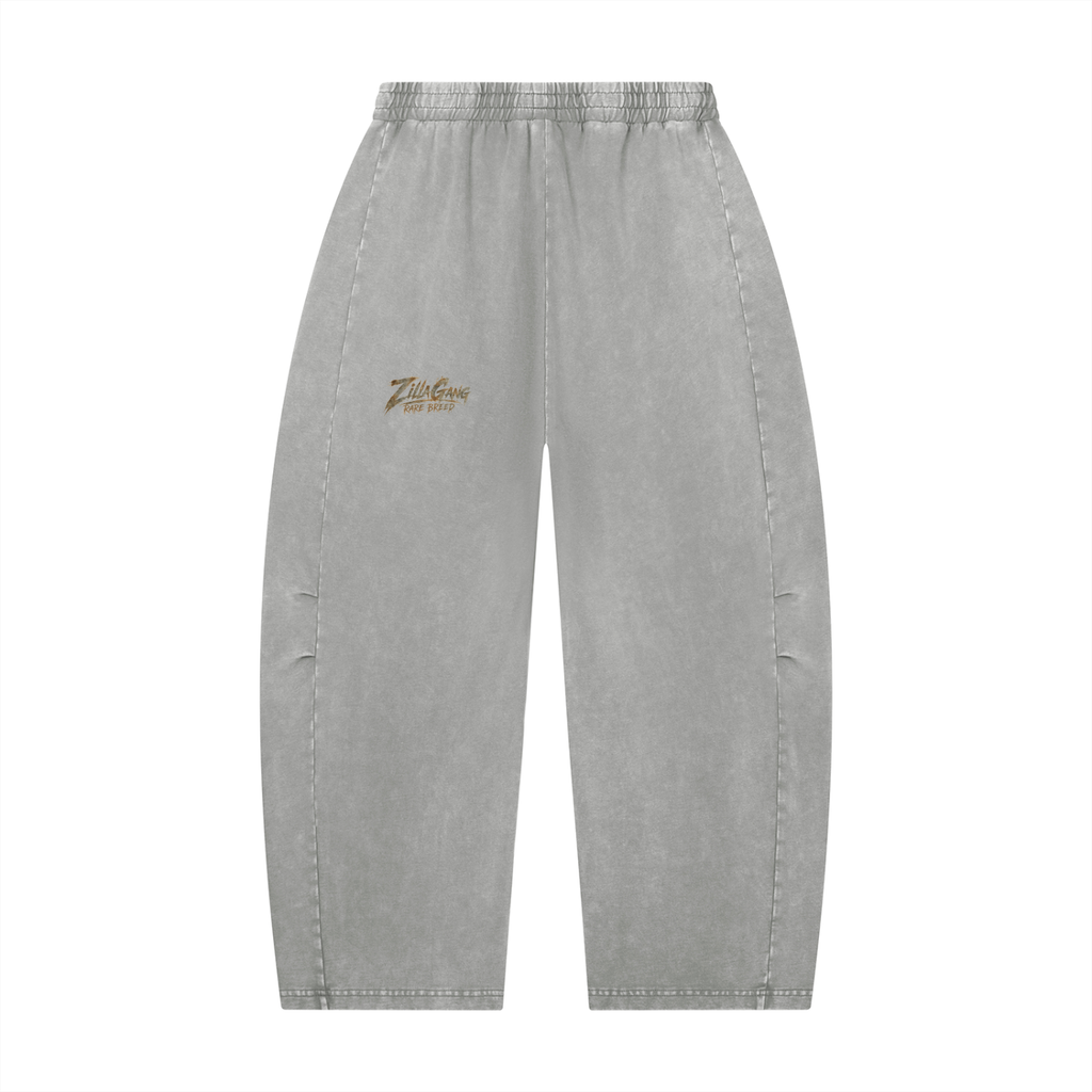 Unisex Mineral Wash Barrel Leg Pants