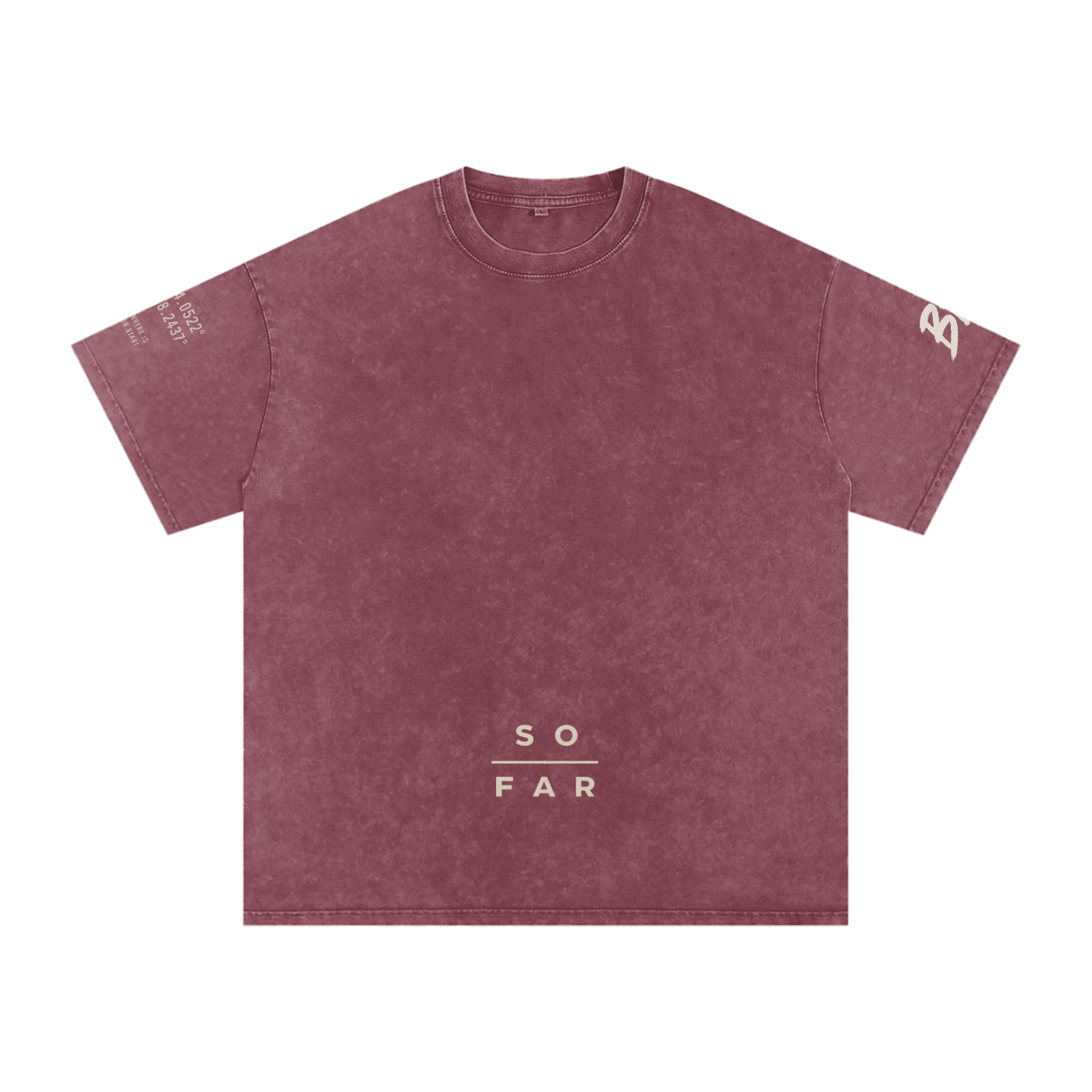 Snow Washed Oversized Cotton T-Shirt