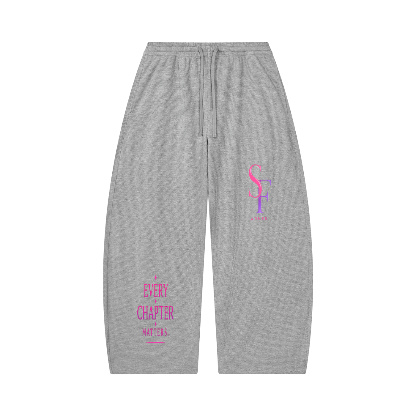 SoFar Collection-Unisex Waffle Barrel Leg Pants