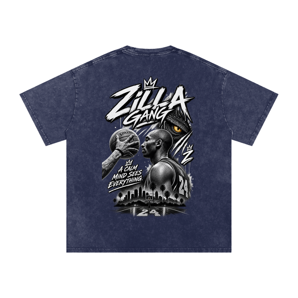 Zilla24 Exclusive Snow Washed Oversized Cotton T-Shirt