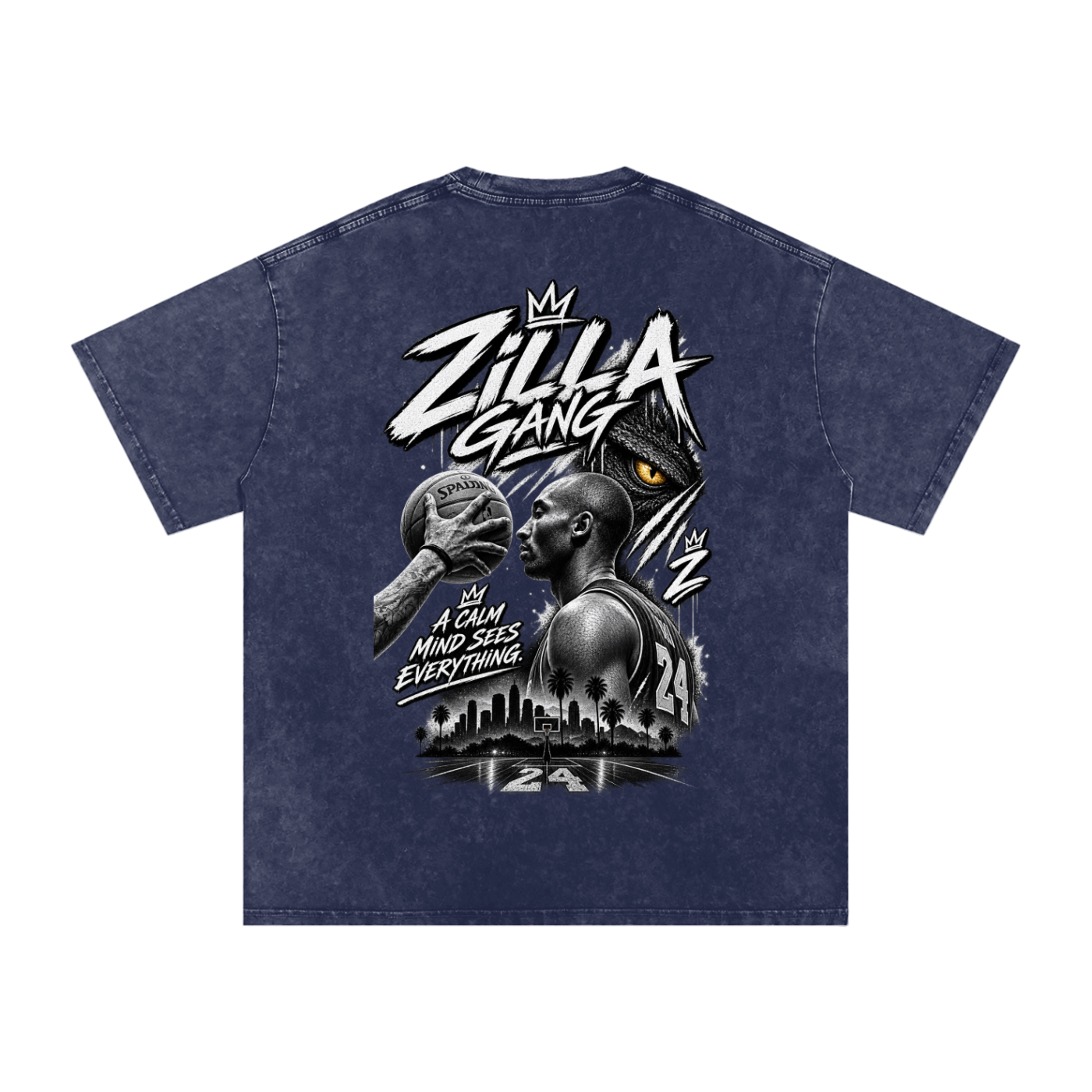 Zilla24 Exclusive Snow Washed Oversized Cotton T-Shirt