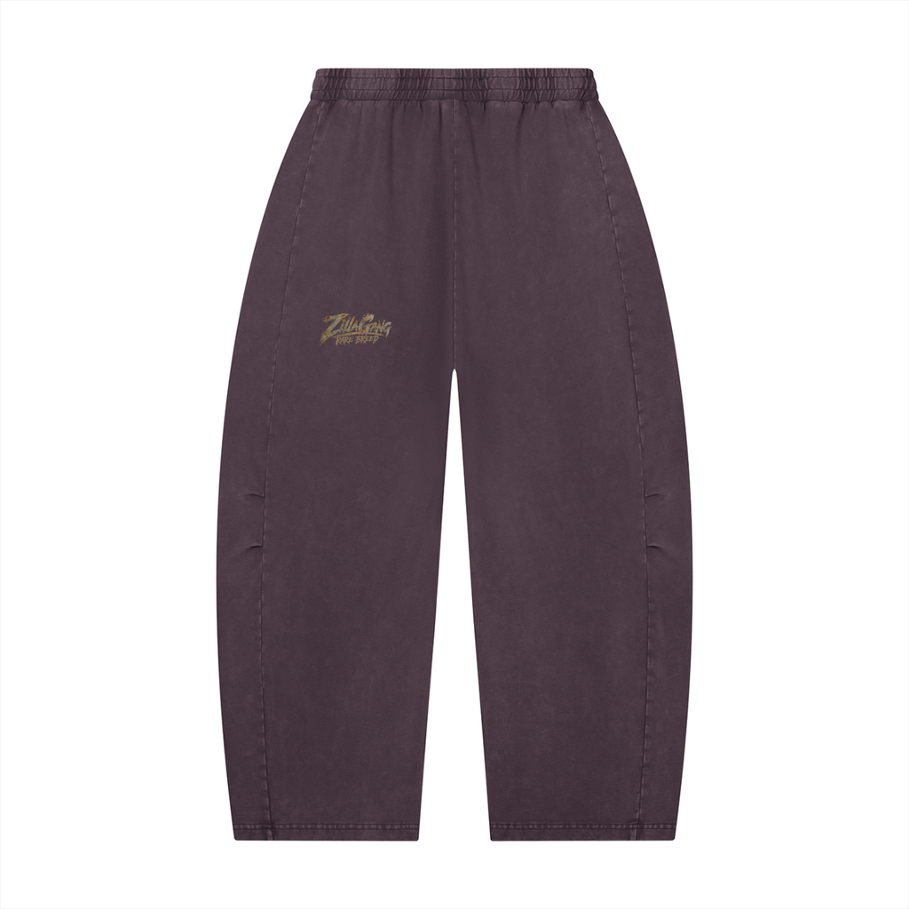 Unisex Mineral Wash Barrel Leg Pants