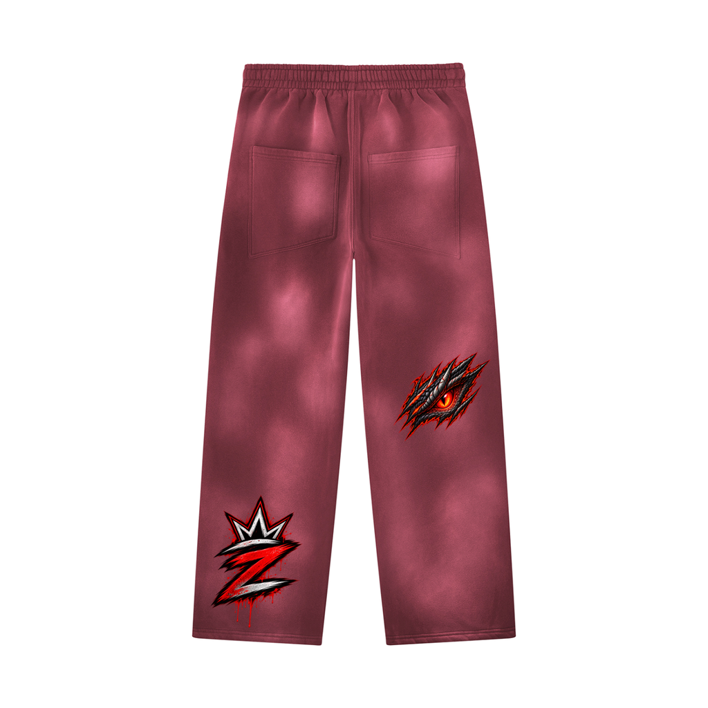 Unisex Sunfade Wide Leg Fleece Sweatpants