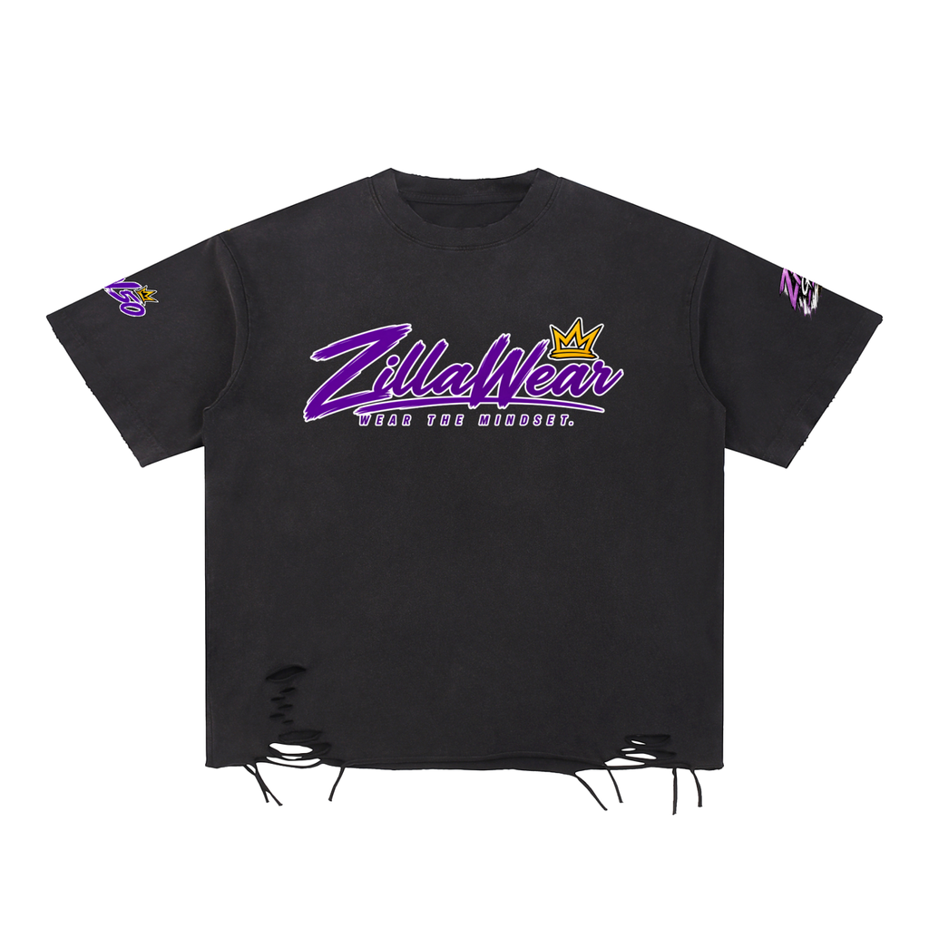 LIMITED TIME: Zilla50 Snow Washed Raw-Hem T-Shirt
