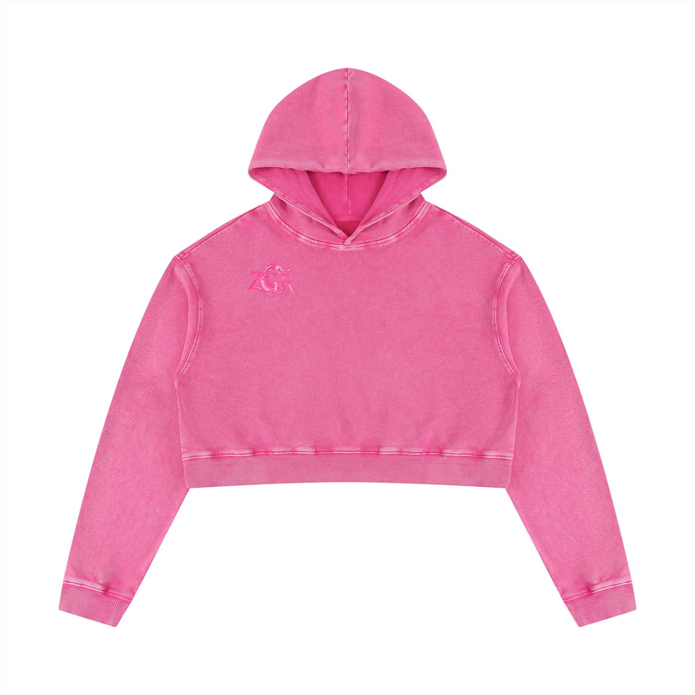 Women’s Mineral Washed Crop Hoodie