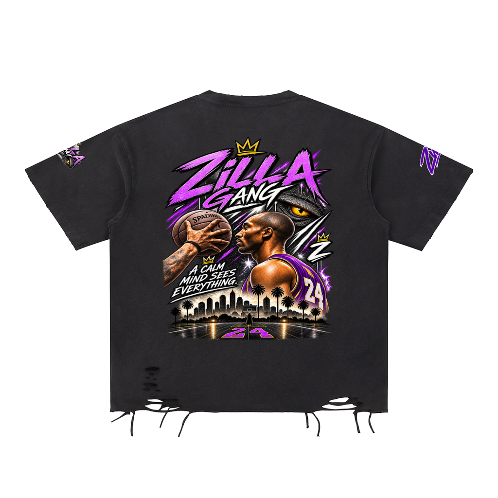 LIMITED TIME: Zilla50 Snow Washed Raw-Hem T-Shirt