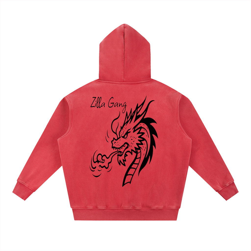 Snow Wash Fleece Oversize Hoodie