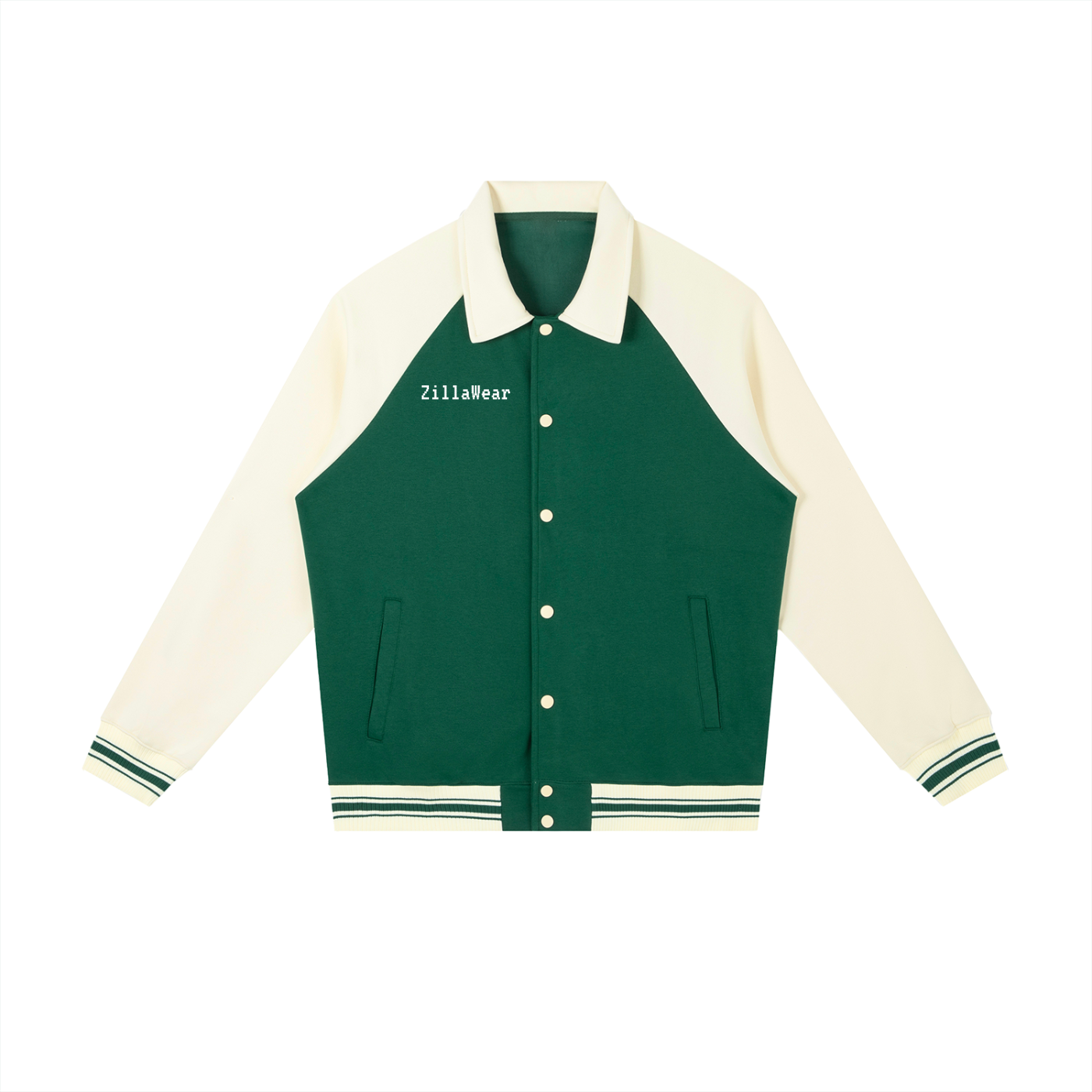 Contrast Raglan Sleeve Baseball Jacket